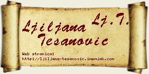Ljiljana Tešanović vizit kartica